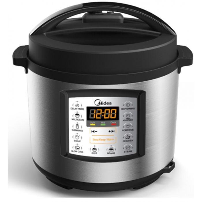 MIDEA Freestanding Pressure Cooker Steel 1200W 8L