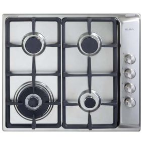 ELBA Hob Built-In Gas Full Safety Side Control Knob Stainless Steel 60CM