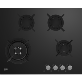 BEKO Hob Built In 4 Gas Black 60cm