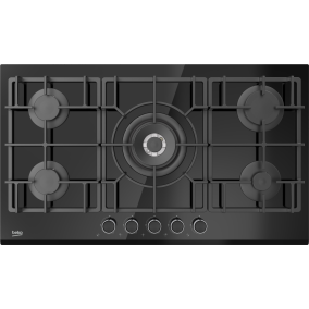 BEKO Hob Built In 5 Gas Black 90cm 