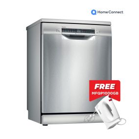 BOSCH Dishwasher Freestanding Serie 4 13 Place Setting Home Connect Silver 60CM